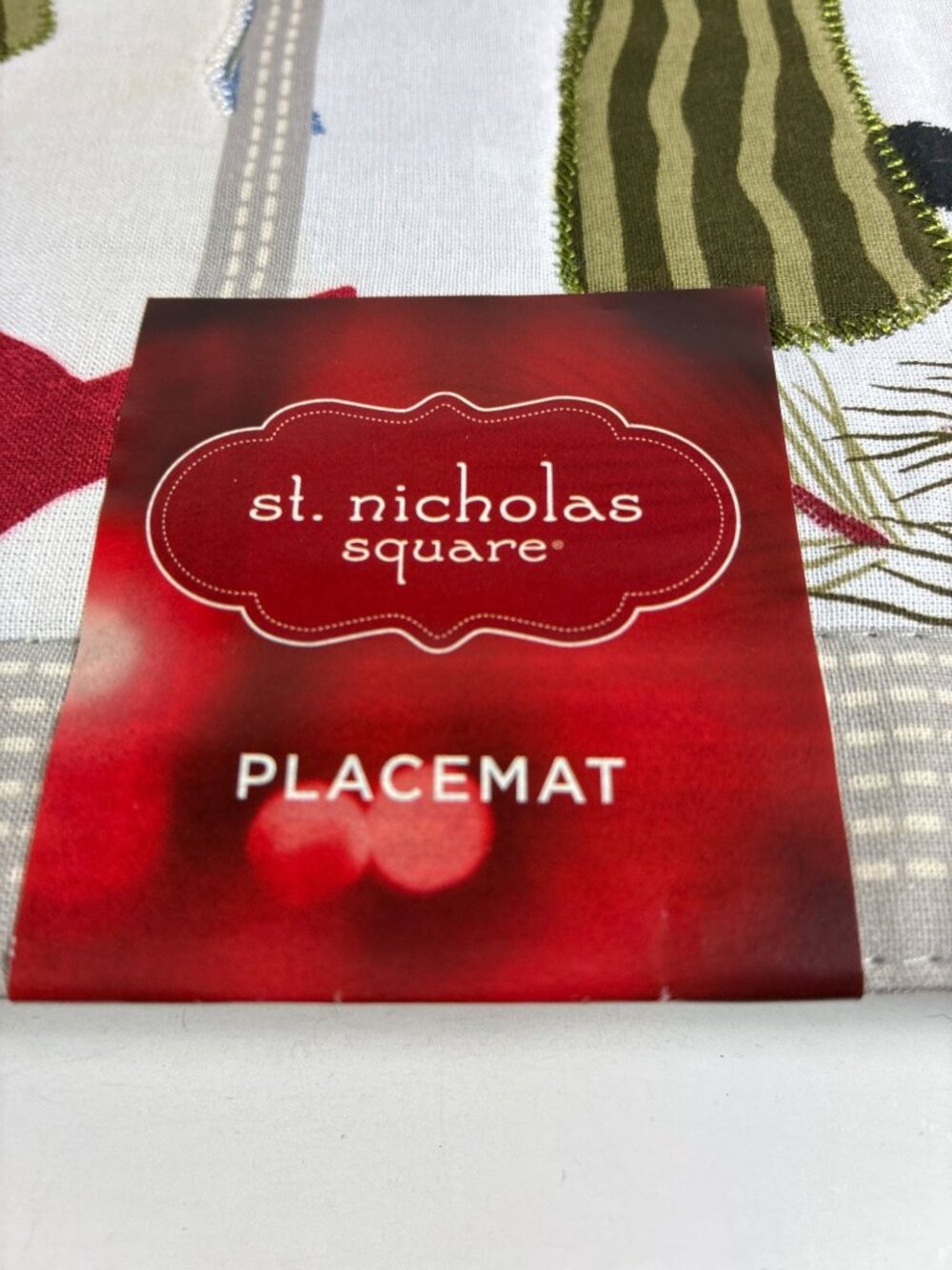 St Nicholas Square Snowman Christmas Placemats Set of 6 NWT - Picture 2 of 14